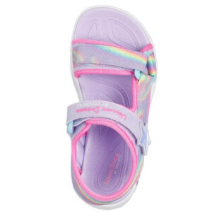 Sandale copii fete cu LED din material sintetic Skechers, Lavanda – 303107-LVMT