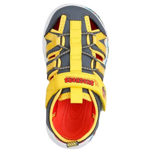 Sandale copii baieti din textil Skechers, Galben – 407041-CCYL