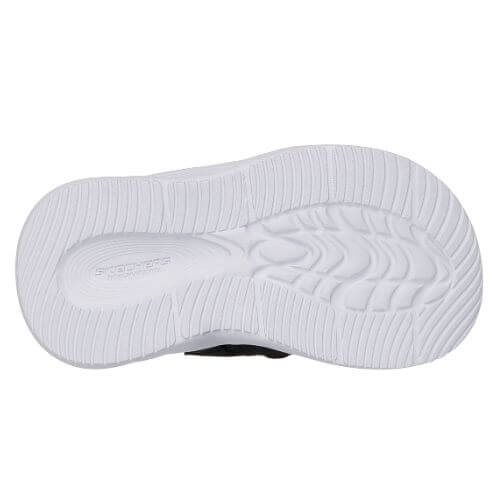 Sandale copii baieti cu LED din textil Skechers, Negru – 407033-BKLM