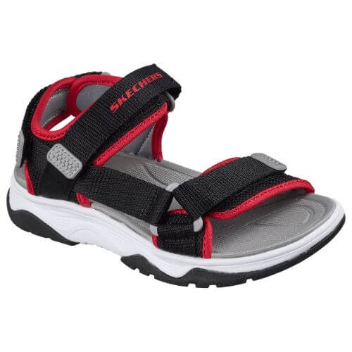 Sandale copii baieti din material textil Skechers, Negru – 407013-BKRD