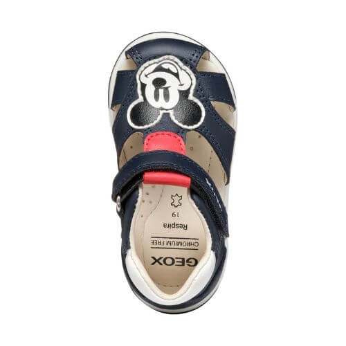Sandale copii baieti din piele naturala Geox Mickey Mouse, Albastru – B556ED_08554_C0735
