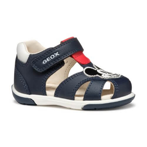 Sandale copii baieti din piele naturala Geox Mickey Mouse, Albastru – B556ED_08554_C0735