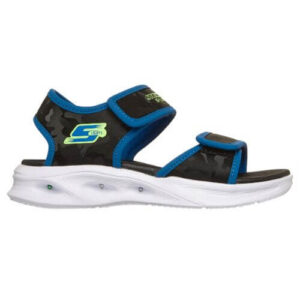 Sandale copii baieti cu LED Skechers, Albastru – 407010-BKBL