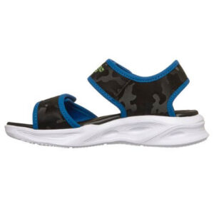 Sandale copii baieti cu LED Skechers, Albastru – 407010-BKBL