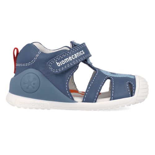 Sandale copii baieti din piele Biomecanics, Albastru – 262126-A556