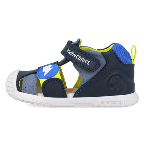 Sandale copii baieti din piele Biomecanics, Albastru – 252125-A183