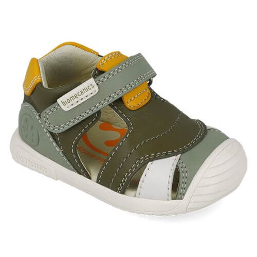 Sandale copii baieti din piele Biomecanics, Verde – 252126-B788