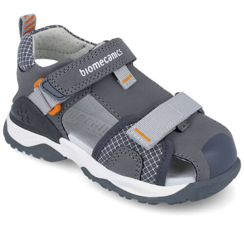 Sandale copii baieti din textil Biomecanics, Gri – 252220-B213