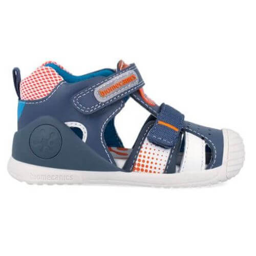 Sandale copii baieti din piele Biomecanics, Albastru – 262124-A556