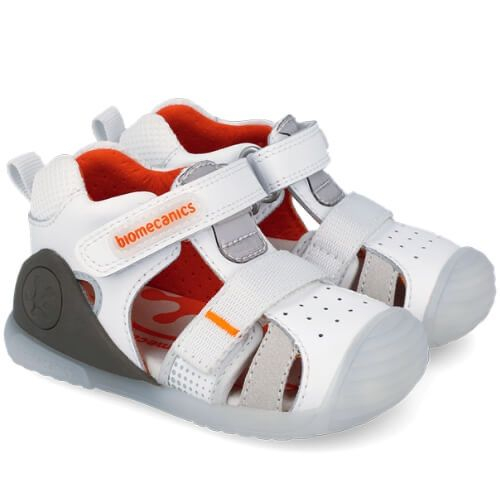 Sandale copii baieti din piele Biomecanics, Alb – 262124-B050 Sandale copii baieti din piele Biomecanics, Alb – 262124-B050
