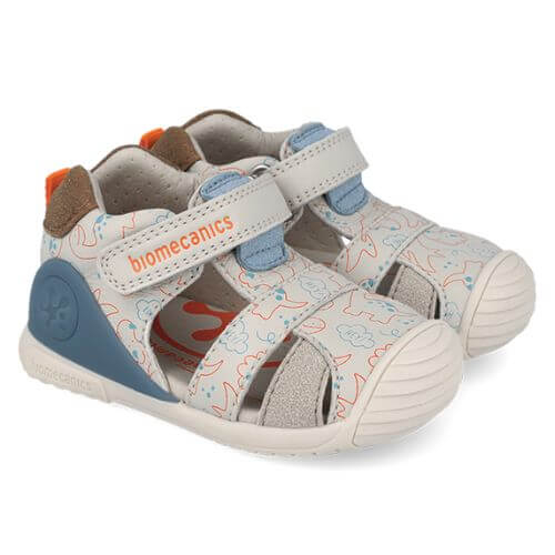 Sandale copii baieti din piele Biomecanics, Alb – 262125-B695 Sandale copii baieti din piele Biomecanics, Alb – 262125-B695