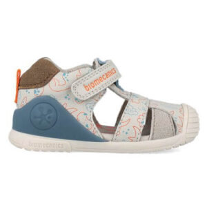 Sandale copii baieti din piele Biomecanics, Alb – 262125-B695