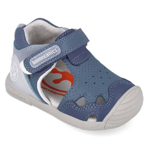 Sandale copii baieti din piele Biomecanics, Albastru – 262128-A631