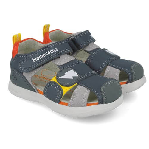 Sandale copii baieti din piele Biomecanics, Verde – 252216-B213