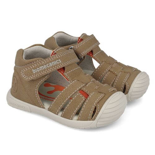 Sandale copii baieti din piele Biomecanics, Natural – 262131-B838