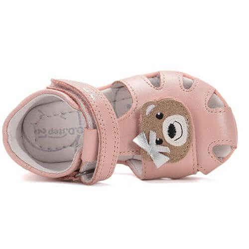Sandale copii fete din piele DD Step, Roz – G075-51284D