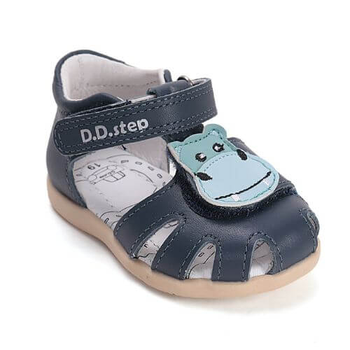 Sandale copii baieti din piele DD Step, Albastru – G075-61516A