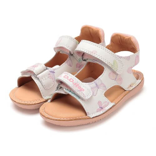 Sandale copii fete din piele DD Step, Alb – G080-51614C
