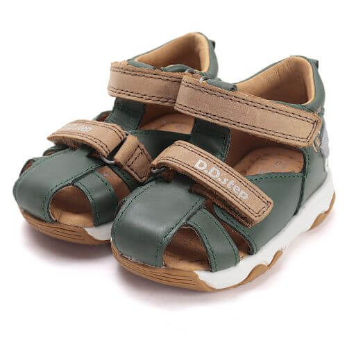Sandale copii baieti din piele DD Step, Verde – G064-61909A