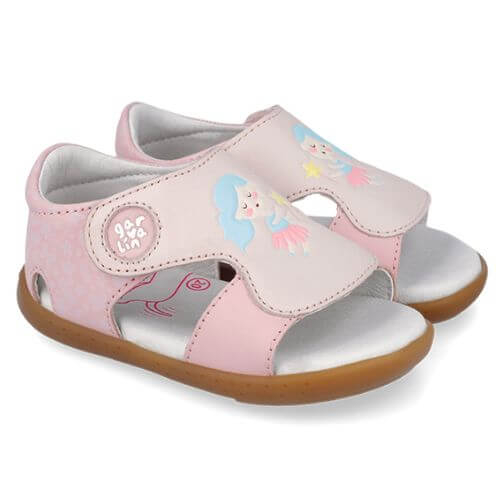 Sandale copii fete din piele Garvalin, Roz – 262328-A032 Sandale copii fete din piele Garvalin, Roz – 262328-A032