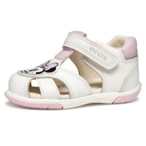 Sandale copii feten piele naturala Geox Minnie Mouse, Alb – B556FE_08554_C0406