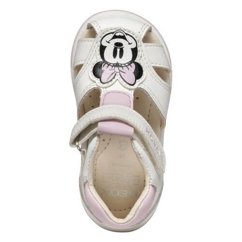 Sandale copii feten piele naturala Geox Minnie Mouse, Alb – B556FE_08554_C0406