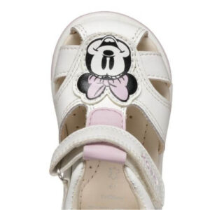 Sandale copii feten piele naturala Geox Minnie Mouse, Alb – B556FE_08554_C0406
