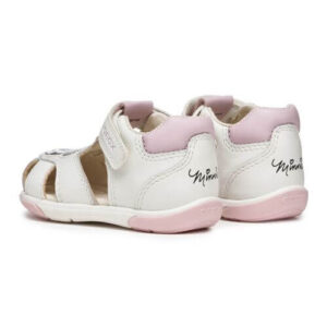 Sandale copii feten piele naturala Geox Minnie Mouse, Alb – B556FE_08554_C0406