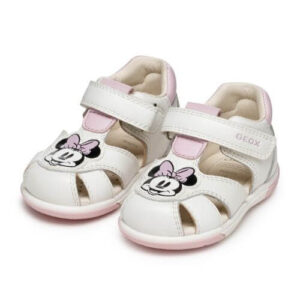 Sandale copii feten piele naturala Geox Minnie Mouse, Alb – B556FE_08554_C0406