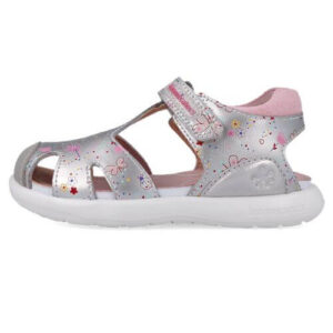 Sandale copii fete din piele Biomecanics, Argintiu – 252230-A198