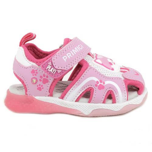 Sandale copii fete din textil cu LED Primigi, Roz – 1457100 Sandale copii fete din textil cu LED Primigi, Roz – 1457100