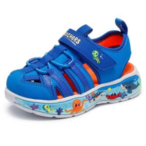 Sandale copii baieti din textil Skechers, Albastru – 407041-LTBL