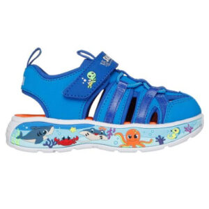Sandale copii baieti din textil Skechers, Albastru – 407041-LTBL