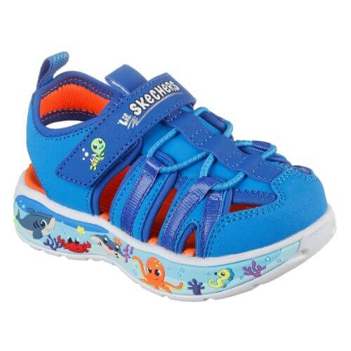 Sandale copii baieti din textil Skechers, Albastru – 407041-LTBL