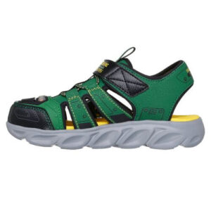 Sandale copii baieti HYPNO-SPLASH Skechers cu LED, Verde – 407070-GNBK