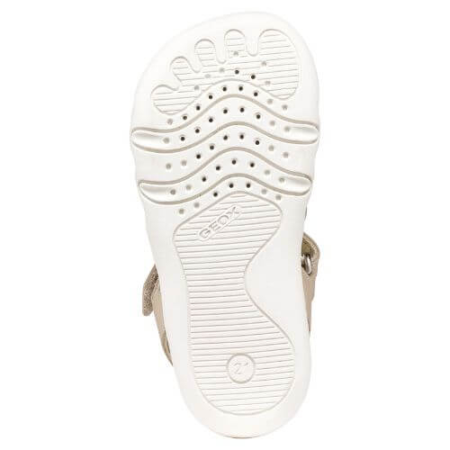 Sandale copii Barefoot fete din piele naturala Geox, Alb – B656QA_0CR85_C5000