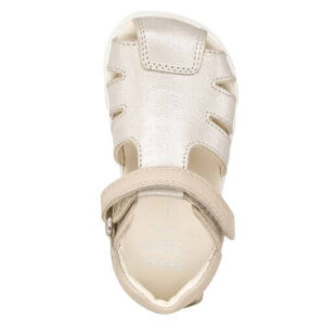 Sandale copii Barefoot fete din piele naturala Geox, Alb – B656QA_0CR85_C5000