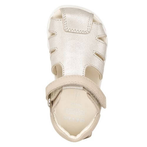 Sandale copii Barefoot fete din piele naturala Geox, Alb – B656QA_0CR85_C5000