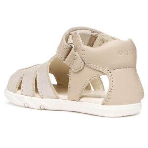Sandale copii Barefoot fete din piele naturala Geox, Alb – B656QA_0CR85_C5000