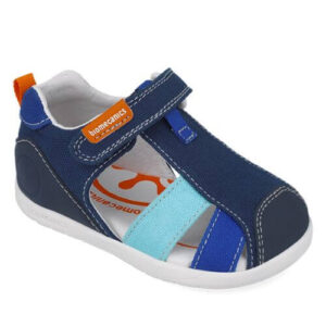 Sandale copii baieti calapod lat din textil Biomecanics, Albastru – 252198-A089