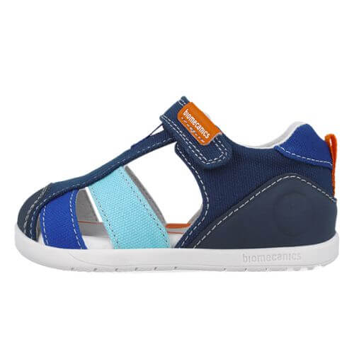 Sandale copii baieti calapod lat din textil Biomecanics, Albastru – 252198-A089