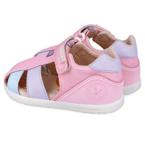 Sandale copii fete calapod lat din textil Biomecanics, Lila – 252192-A164