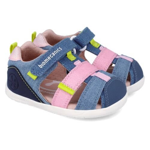 Sandale copii fete calapod lat din textil Biomecanics, Albastru – 262199-C727 Sandale copii fete calapod lat din textil Biomecanics, Albastru – 262199-C727