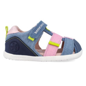 Sandale copii fete calapod lat din textil Biomecanics, Albastru – 262199-C727