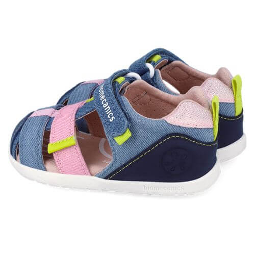 Sandale copii fete calapod lat din textil Biomecanics, Albastru – 262199-C727
