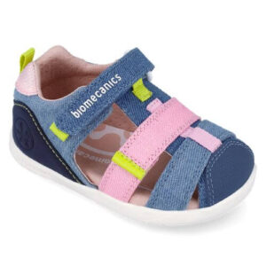 Sandale copii fete calapod lat din textil Biomecanics, Albastru – 262199-C727