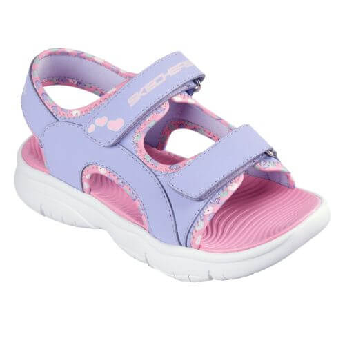 Sandale copii fete din material sintetic Skechers, Lavanda – 303049-LVLP
