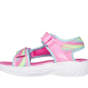 Sandale copii fete cu LED din material sintetic Skechers, Roz – 303107-PKMT
