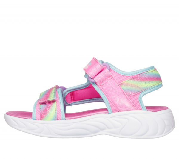 Sandale copii fete cu LED din material sintetic Skechers, Roz – 303107-PKMT