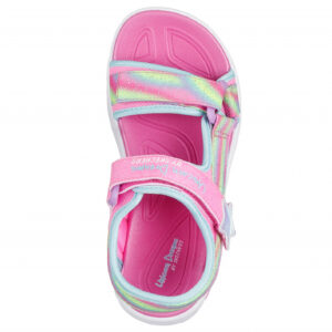 Sandale copii fete cu LED din material sintetic Skechers, Roz – 303107-PKMT